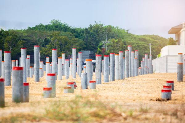 Concrete Pile Installation in Columbia