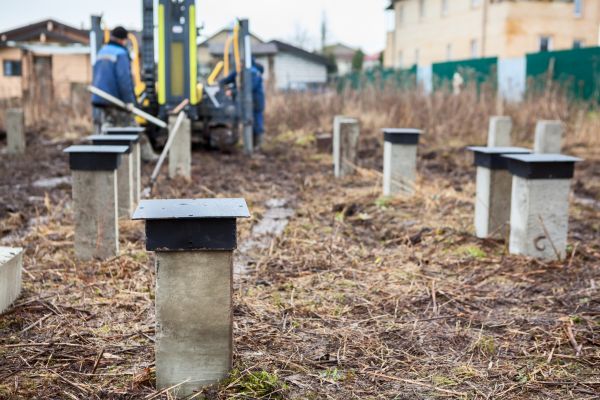 Concrete Piling Installation in Columbia